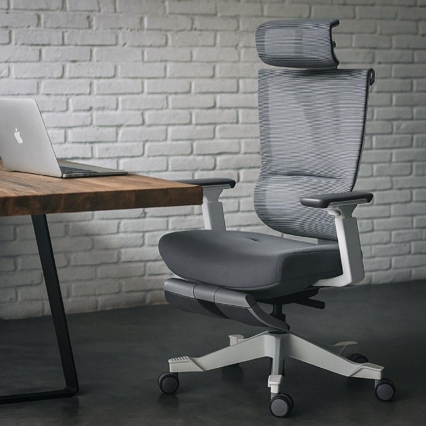 Фото - Кресло офисное Mealux S6 Air Fabric Grey White (HF-S6 F/GW)